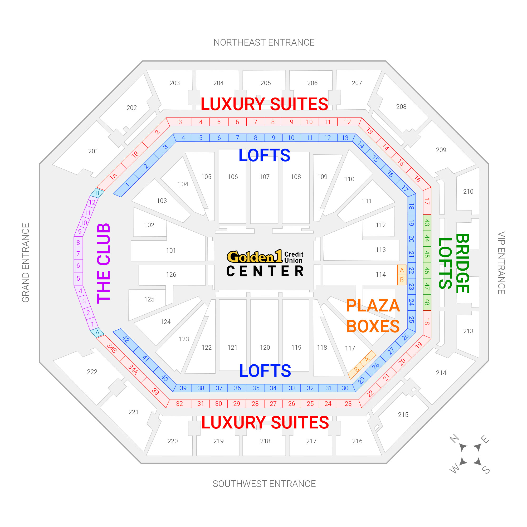 Golden 1 Center Seating 